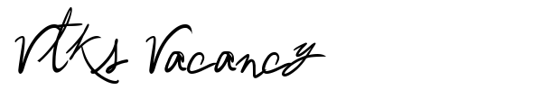 Vtks Vacancy font preview